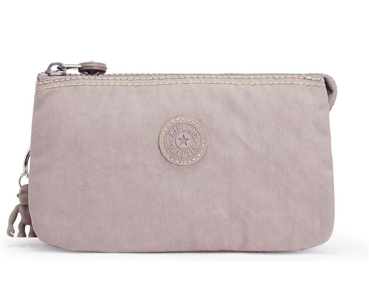Kipling Bolsa Creativity L para mujer, Gris, Bolsa grande Creativity para mujer, kit de cosméticos versátil, organizador de viaje ligero