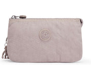 Kipling Bolsa Creativity L para mujer, Gris, Bolsa grande Creativity para mujer, kit de cosméticos versátil, organizador de viaje ligero
