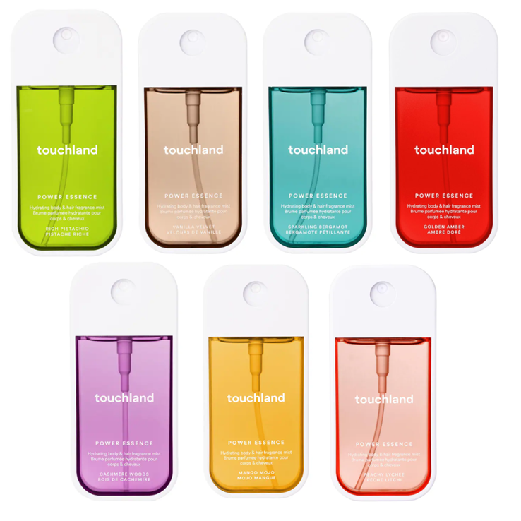 Touchland power Essence. Fragancia hidratante para el cuerpo y el cabello, 2 onzas líquidas