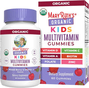 Mary Ruth Multivitaminico organico para niños, 60 gomitas