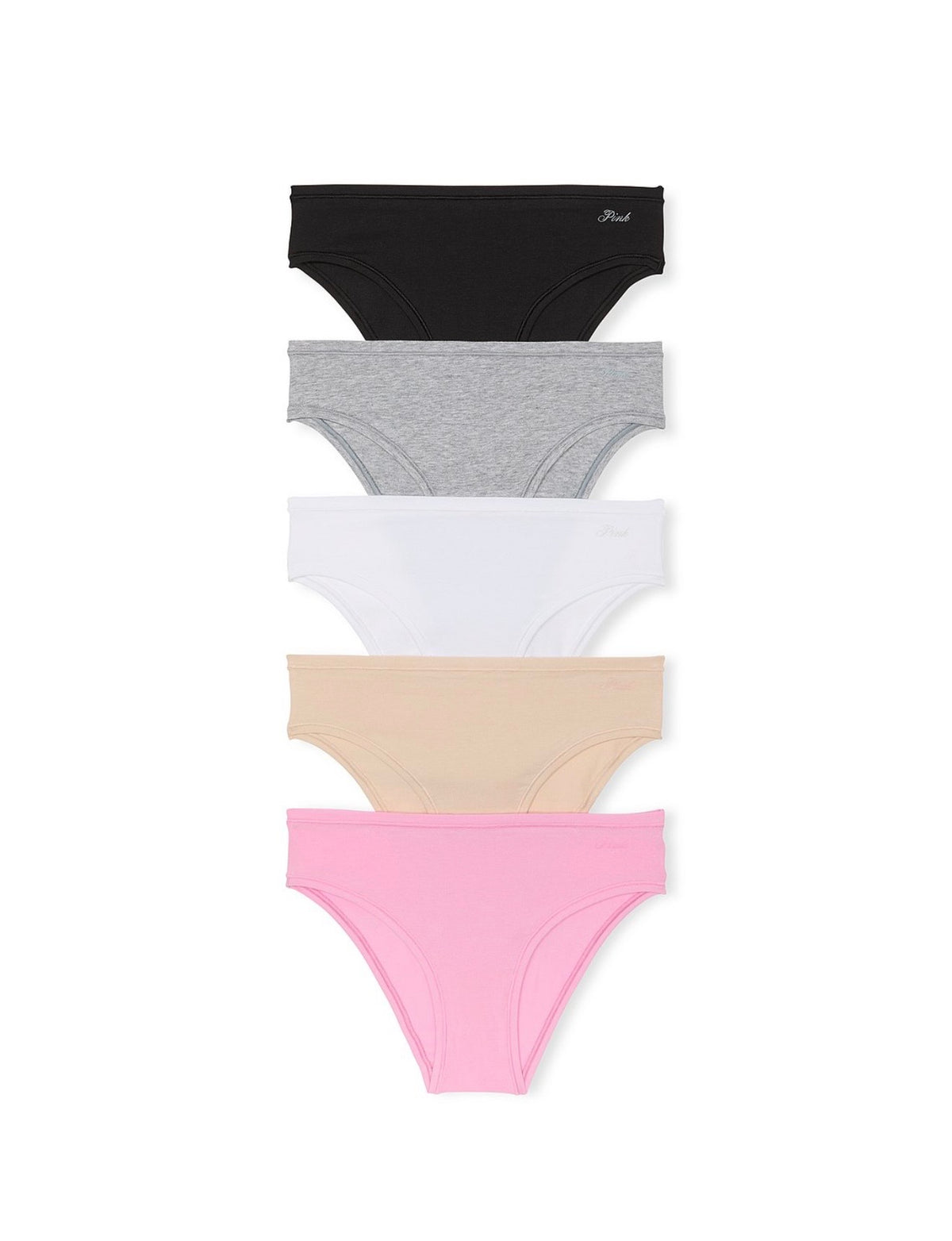PINK, 5 pack Cotton cheeky panties