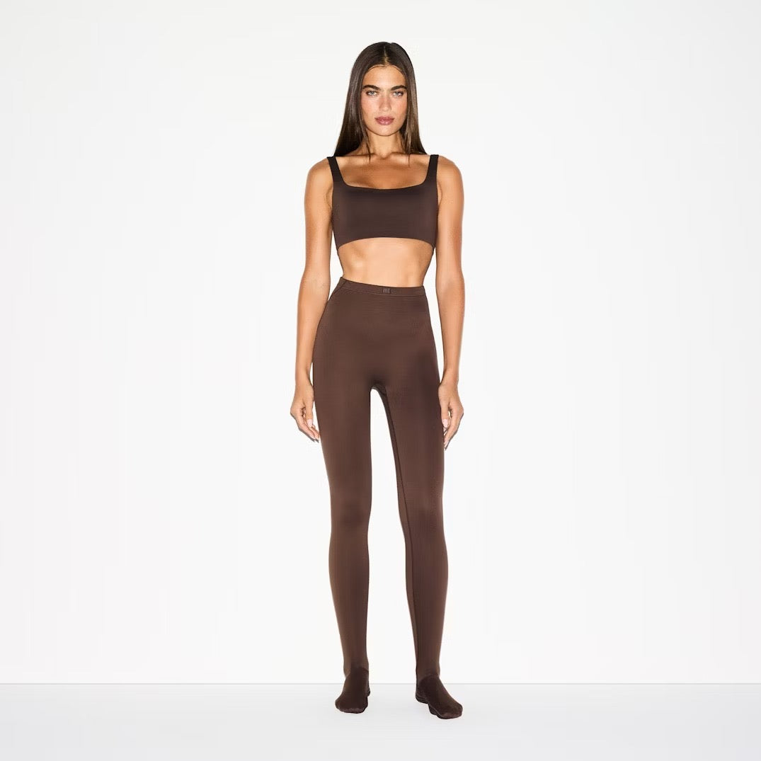 Matte scoop neck bra dark sepia NikeSKIMS