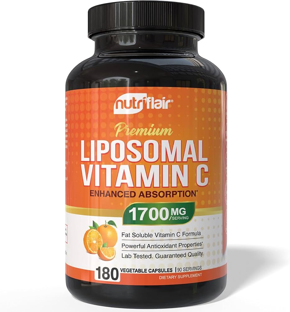 Nutriflair, vitamina C liposomal 1700 mg, 180 cápsulas