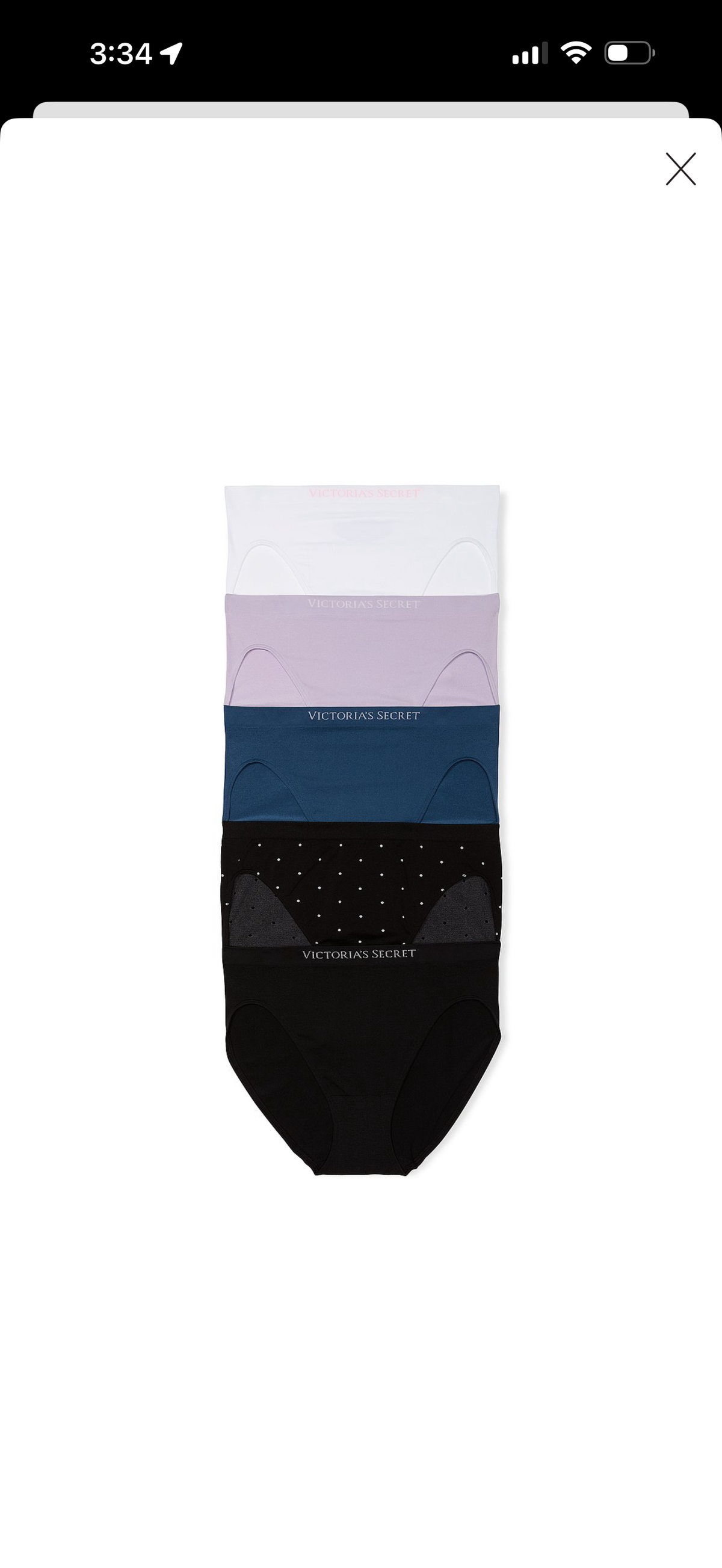VS 5 pack Seamless high leg brief panties