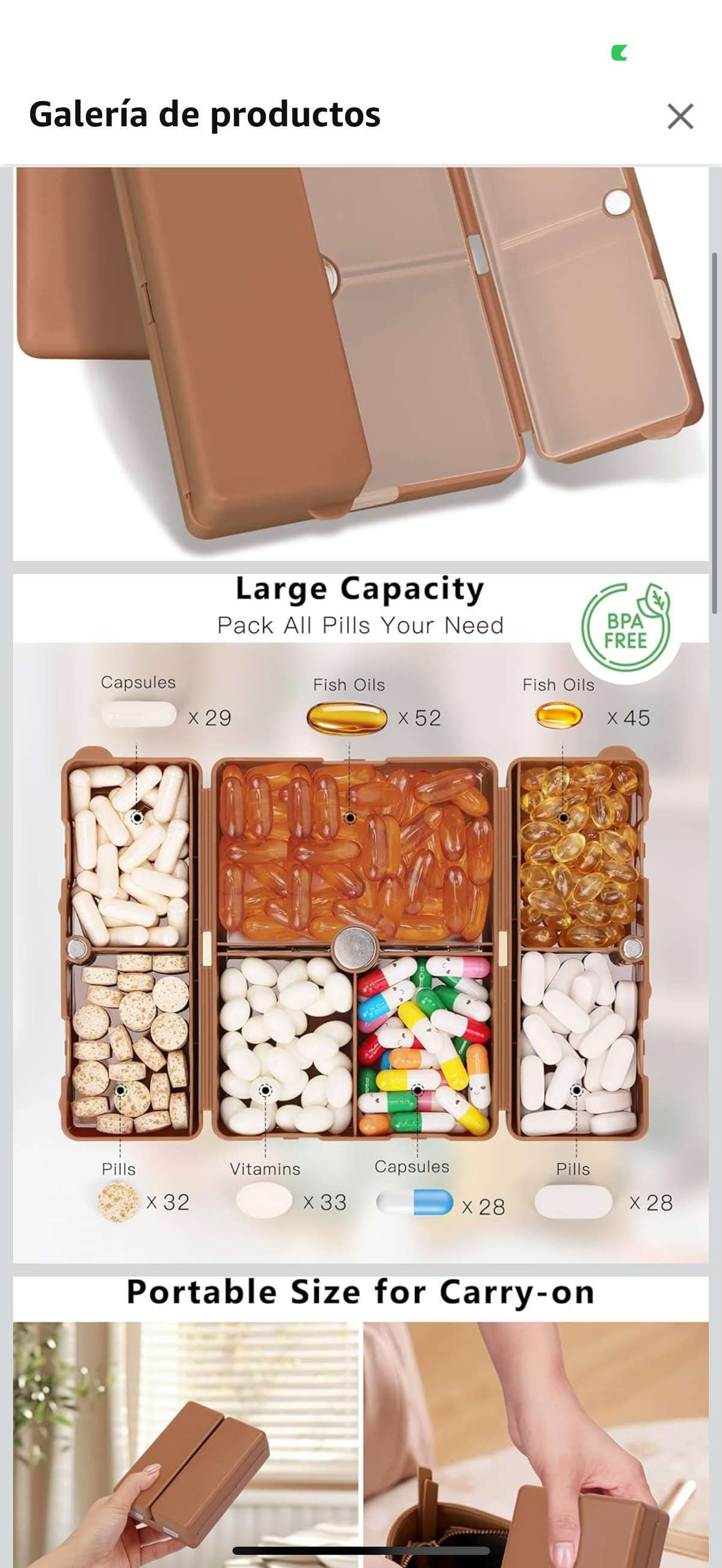 FYY - Pastillero diario con 7 compartimentos para pastillas Grande