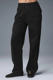 Alo Edition sueded straight leg pant