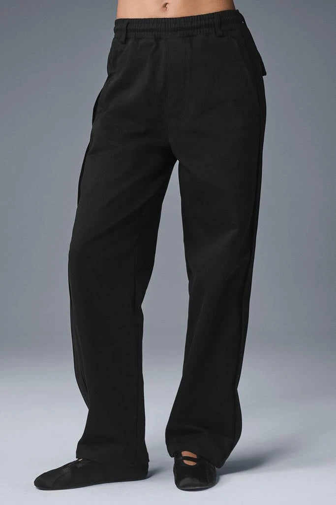 Alo Edition sueded straight leg pant