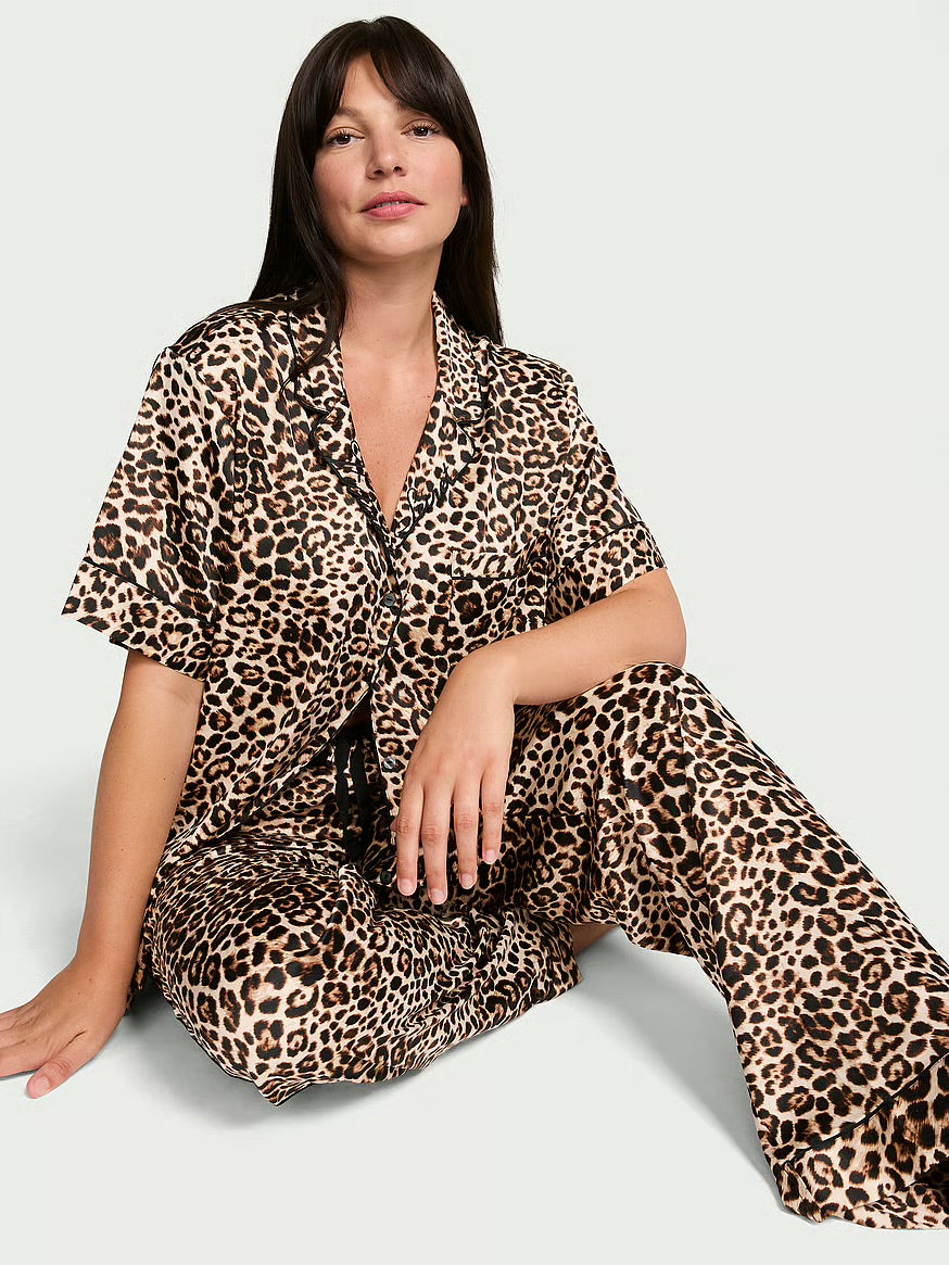 VS Signature satin short sleeve long Pajama