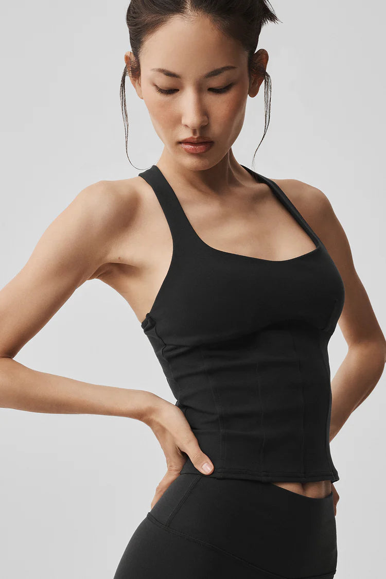 Airbrush sparks fly corset tank ALO YOGA