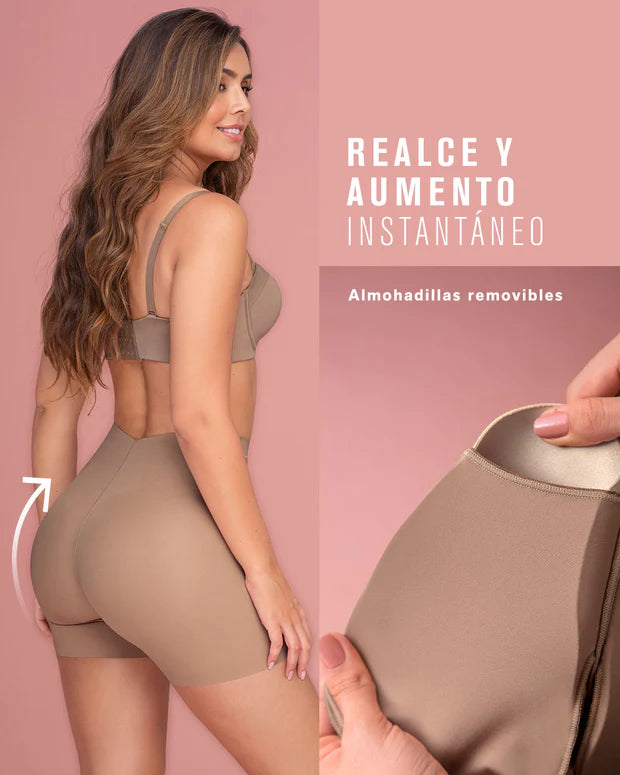 Short de control con almohadillas removibles levanta cola LEONISA 012889