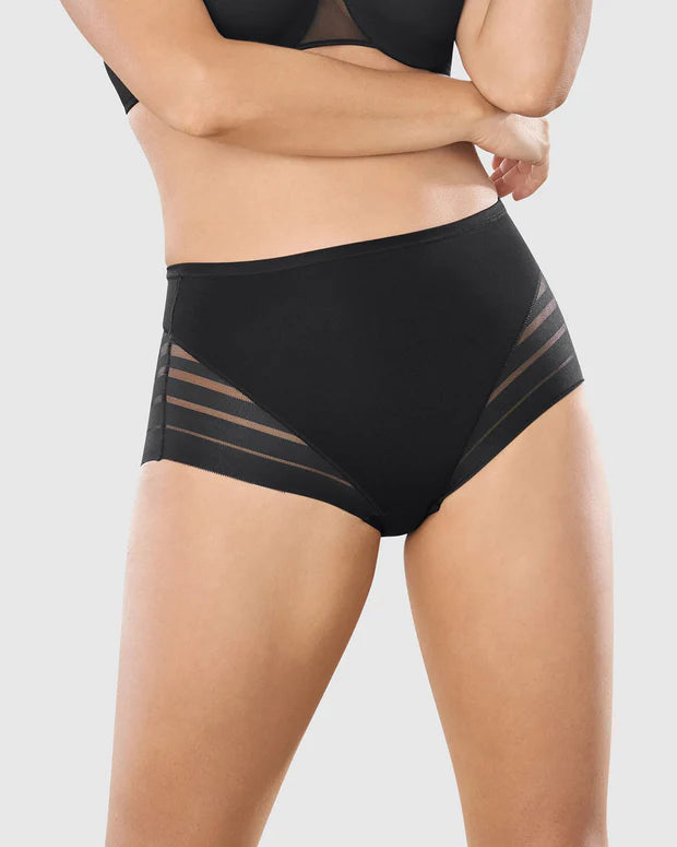Panty faja clásico con control moderado de abdomen y bandas en tul LEONISA 012903