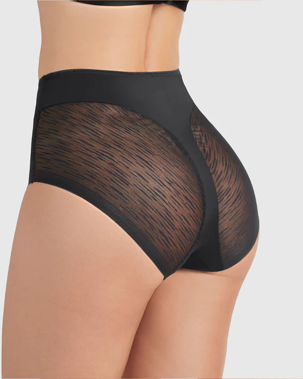 Panty faja clásico invisible con transparencias en glúteos y laterales LEONISA 012984