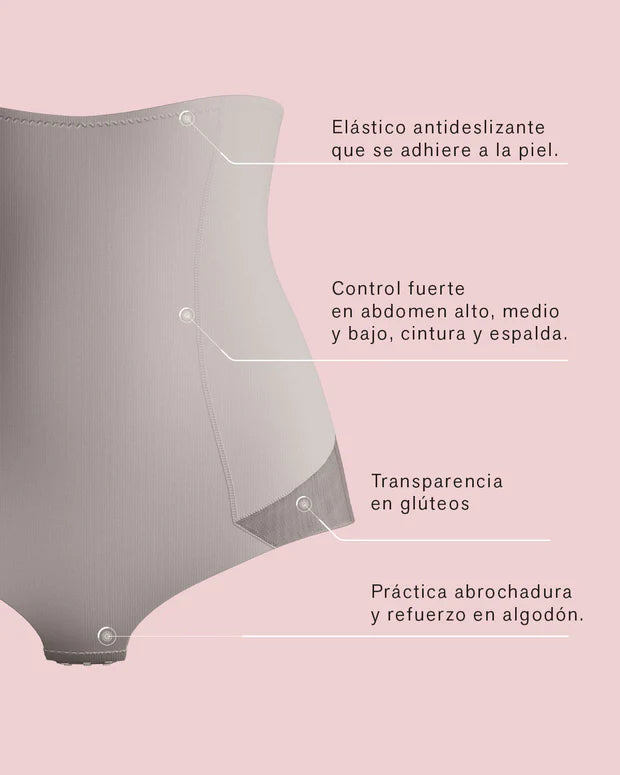Panty faja de tiro alto y control de abdomen invisible en glúteos LEONISA 012811
