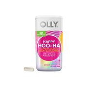 OLLY Happy Hoo-Ha Cápsulas, probiótico para mujeres, salud vaginal y equilibrio de pH, 10 mil millones de CFU, sin gluten, 25 unidades