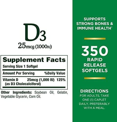 Vitamina D3 Cápsulas Blandas